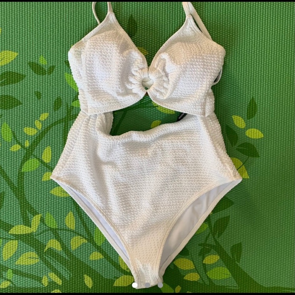 White Cut Out One Piece
